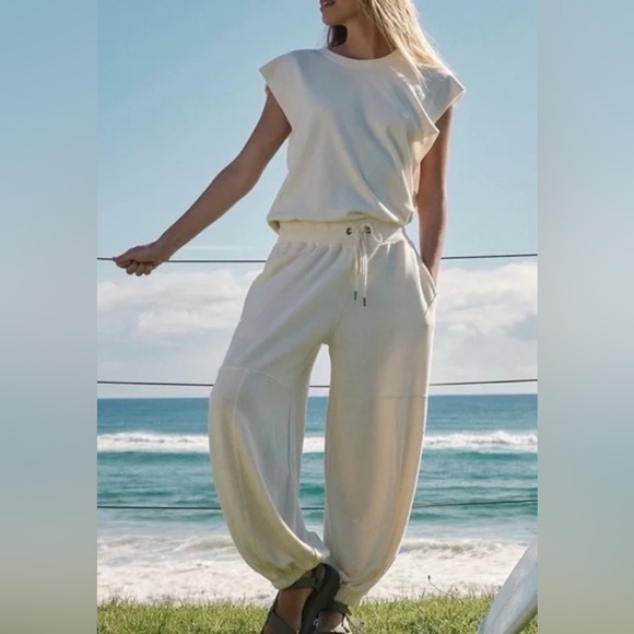 FP Movement by Free People Pants - FP Movement Throw and Go Onesie Cream XS